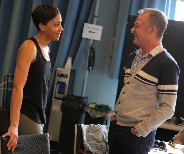Cush Jumbo and set and costume designer Mark Thompson Photo