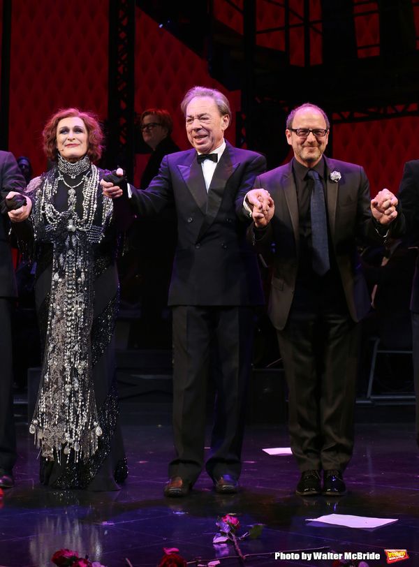 Glenn Close, Andrew Lloyd Webber and Lonny Price  Photo